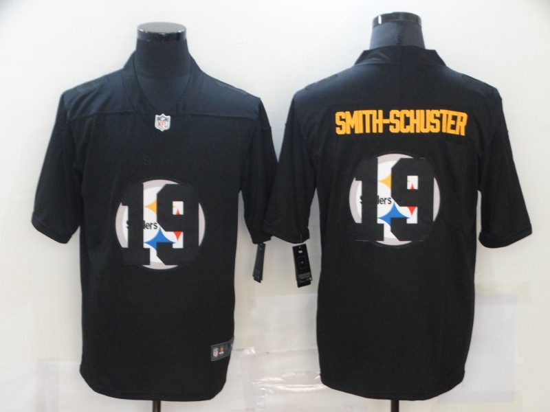 Nike Steelers 19 JuJu Smith-Schuster Black Shadow Logo Limited Jersey Nike Steelers 19 JuJu Smith-Schuster Black Shadow Logo Limited Jersey