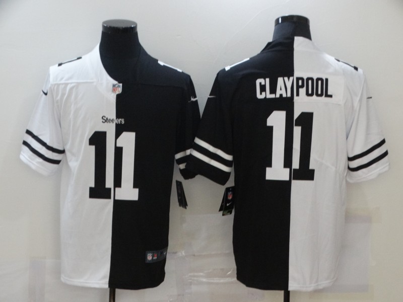 Nike Steelers 11 Chase Claypool Black And White Split Vapor Untouchable Limited Jersey Nike Steelers 11 Chase Claypool Black And White Split Vapor Untouchable Limited Jersey