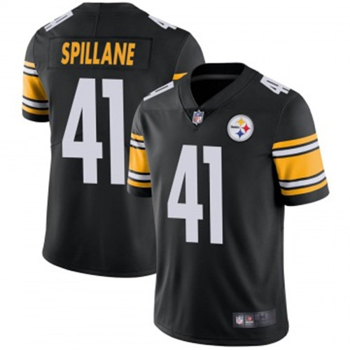 Men Steelers #41 Robert Spillane Vapor Limited Black Jerseys Men Steelers #41 Robert Spillane Vapor Limited Black Jerseys