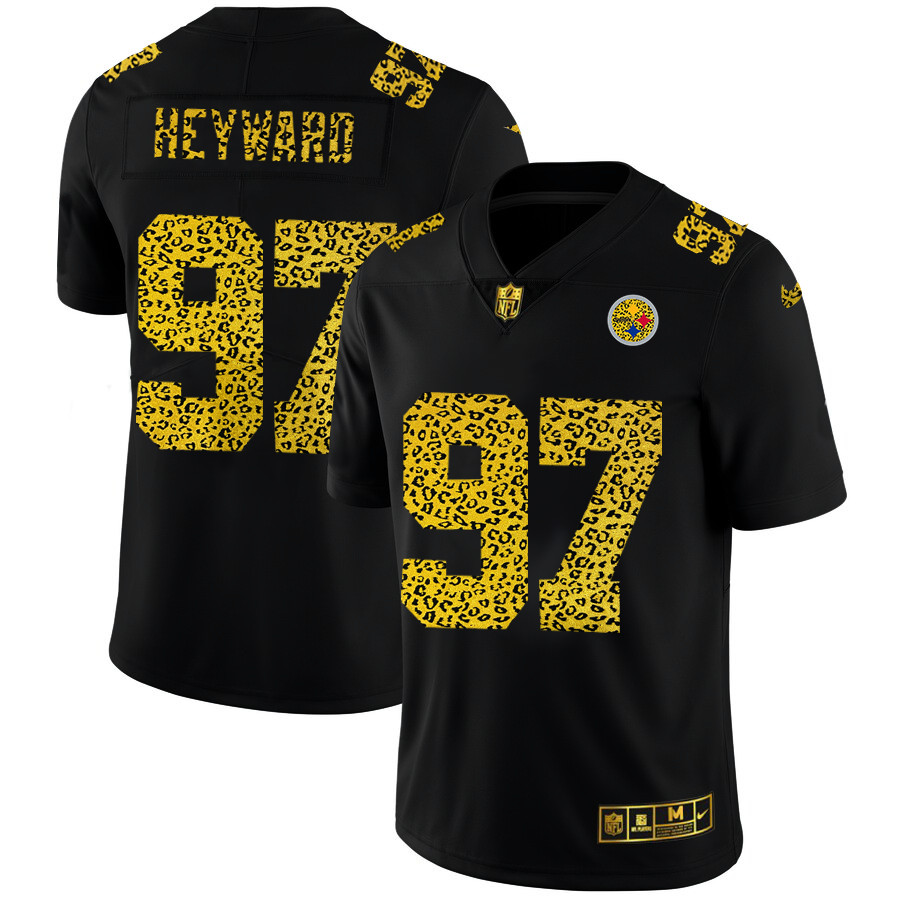 Pittsburgh Steelers #97 Cameron Heyward Men's Nike Leopard Print Fashion Vapor Limited NFL Jersey Black Pittsburgh Steelers #97 Cameron Heyward Men's Nike Leopard Print Fashion Vapor Limited NFL Jersey Black
