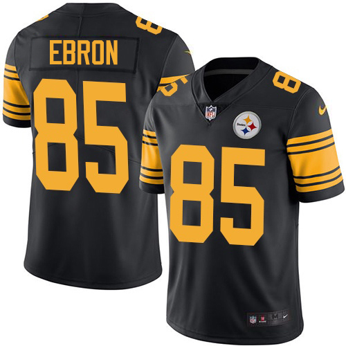 Nike Steelers #85 Eric Ebron Black Men's Stitched NFL Limited Rush Jersey Nike Steelers #85 Eric Ebron Black Men's Stitched NFL Limited Rush Jersey