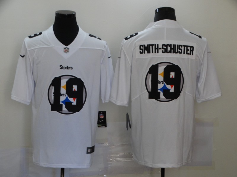 Nike Steelers 19 JuJu-Smith Schuster White Shadow Logo Limited Jersey Nike Steelers 19 JuJu-Smith Schuster White Shadow Logo Limited Jersey