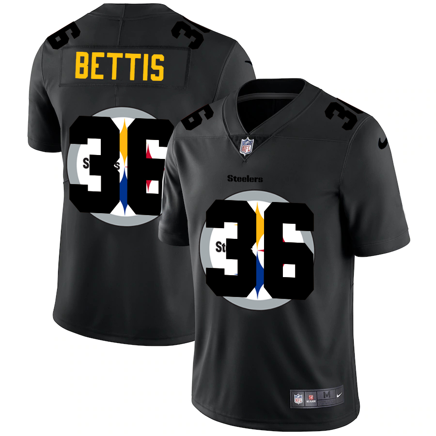 Pittsburgh Steelers #36 Jerome Bettis Men's Nike Team Logo Dual Overlap Limited NFL Jersey Black Pittsburgh Steelers #36 Jerome Bettis Men's Nike Team Logo Dual Overlap Limited NFL Jersey Black