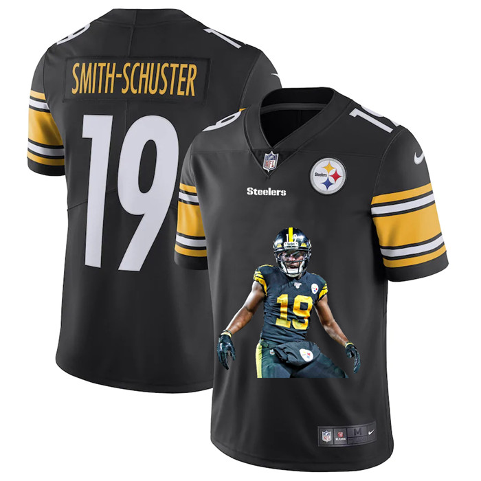 Pittsburgh Steelers #19 JuJu Smith-Schuster Men's Nike Player Signature Moves 2 Vapor Limited NFL Jersey Black Pittsburgh Steelers #19 JuJu Smith-Schuster Men's Nike Player Signature Moves 2 Vapor Limited NFL Jersey Black