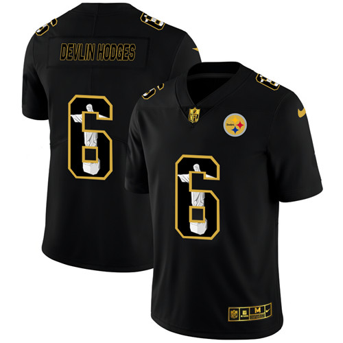 Pittsburgh Steelers #6 Devlin Hodges Men's Nike Carbon Black Vapor Cristo Redentor Limited NFL Jersey Pittsburgh Steelers #6 Devlin Hodges Men's Nike Carbon Black Vapor Cristo Redentor Limited NFL Jersey
