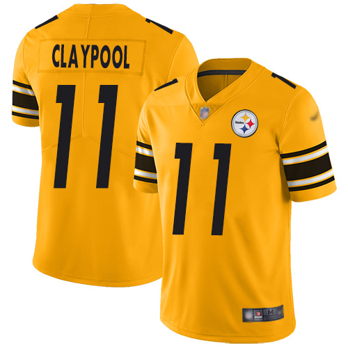 Nike Steelers #11 Chase Claypool Gold Men's Stitched NFL Limited Inverted Legend Jersey Nike Steelers #11 Chase Claypool Gold Men's Stitched NFL Limited Inverted Legend Jersey