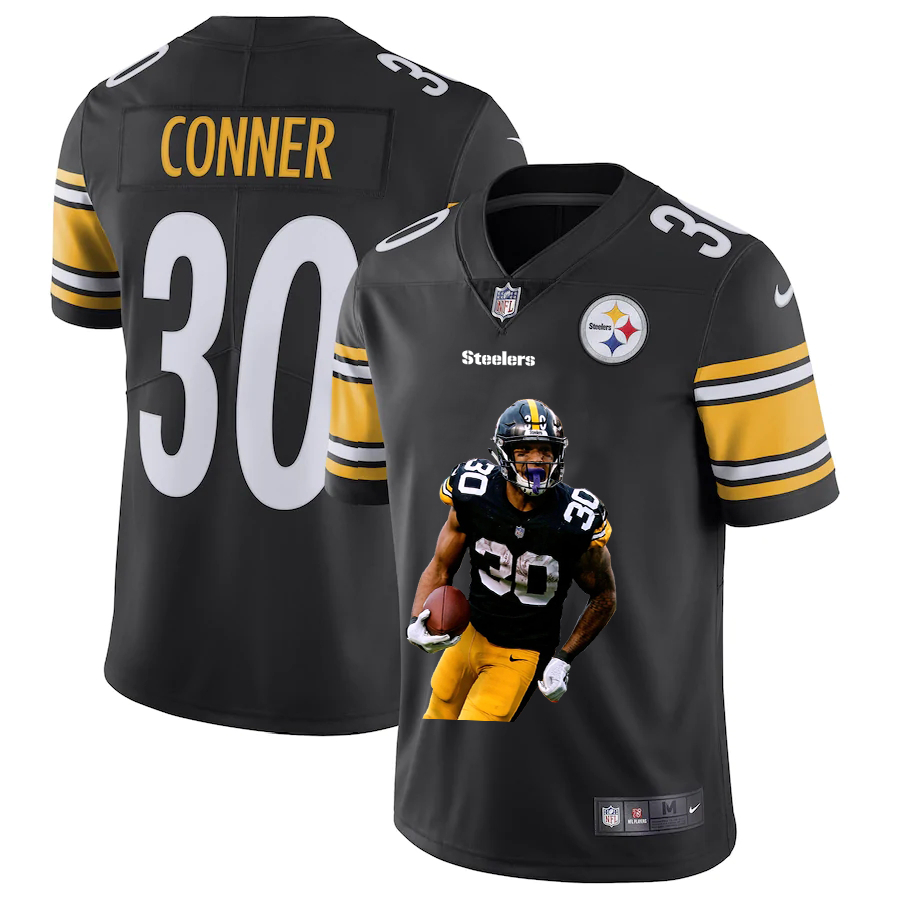 Nike Steelers 30 James Conner Black Player Name Logo Vapor Untouchable Limited Jersey Nike Steelers 30 James Conner Black Player Name Logo Vapor Untouchable Limited Jersey