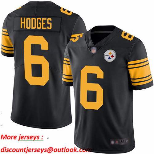 Steelers #6 Devlin Hodges Black Men's Stitched Football Limited Rush Jersey Steelers #6 Devlin Hodges Black Men's Stitched Football Limited Rush Jersey