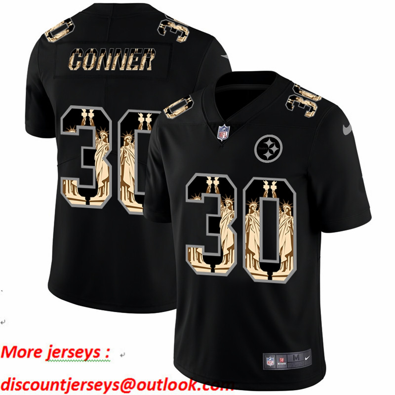 Nike Steelers 30 James Conner Black Statue Of Liberty Limited Jersey Nike Steelers 30 James Conner Black Statue Of Liberty Limited Jersey
