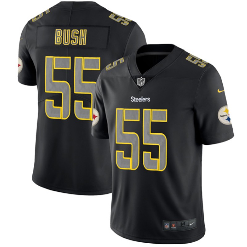 Nike Steelers 55 Devin Bush Black Impact Rush Limited Jersey Nike Steelers 55 Devin Bush Black Impact Rush Limited Jersey