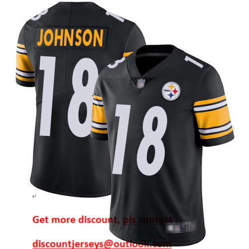 Steelers #18 Diontae Johnson Black Team Color Men's Stitched Football Vapor Untouchable Limited Jersey Steelers #18 Diontae Johnson Black Team Color Men's Stitched Football Vapor Untouchable Limited Jersey