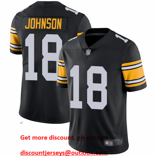 Steelers #18 Diontae Johnson Black Alternate Men's Stitched Football Vapor Untouchable Limited Jersey