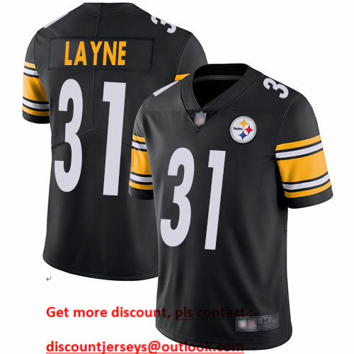Steelers #31 Justin Layne Black Team Color Men's Stitched Football Vapor Untouchable Limited Jersey Steelers #31 Justin Layne Black Team Color Men's Stitched Football Vapor Untouchable Limited Jersey