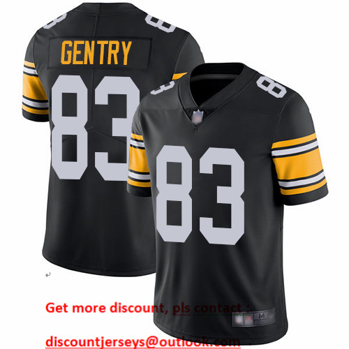 Steelers #83 Zach Gentry Black Alternate Men's Stitched Football Vapor Untouchable Limited Jersey