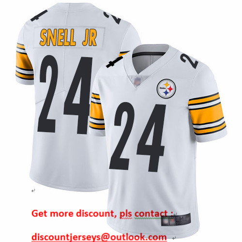 Steelers #24 Benny Snell Jr. White Men's Stitched Football Vapor Untouchable Limited Jersey