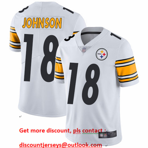 Steelers #18 Diontae Johnson White Men's Stitched Football Vapor Untouchable Limited Jersey