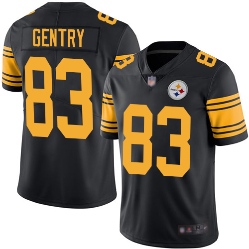 Steelers #83 Zach Gentry Black Men's Stitched Football Limited Rush Jersey Steelers #83 Zach Gentry Black Men's Stitched Football Limited Rush Jersey