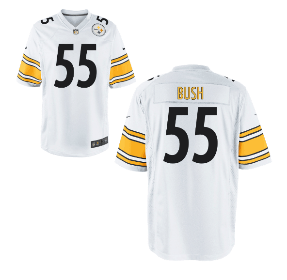 Men's Pittsburgh Steelers #55 Devin Bush White Vapor Limited Jersey Men's Pittsburgh Steelers #55 Devin Bush White Vapor Limited Jersey