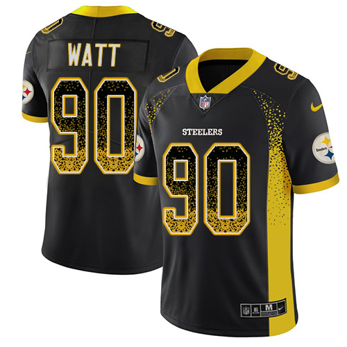 Nike Steelers #90 T. J. Watt Black Team Color Men's Stitched NFL Limited Rush Jersey Nike Steelers #90 T. J. Watt Black Team Color Men's Stitched NFL Limited Rush Jersey
