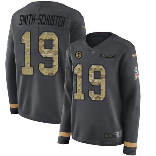 Nike Steelers #19 JuJu Smith-Schuster Anthracite Salute to Service
