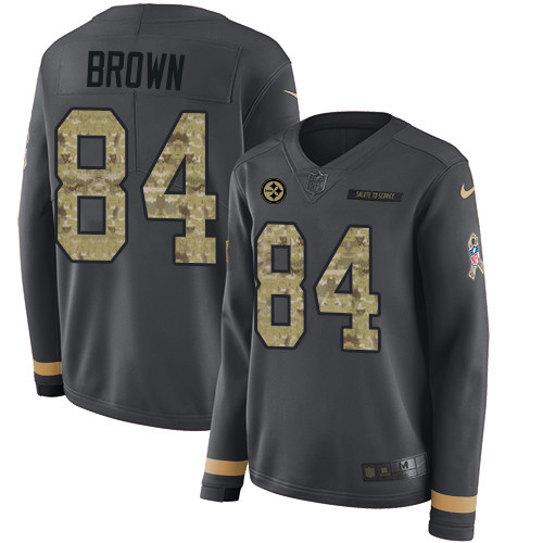 Nike Steelers #84 Antonio Brown Anthracite Salute to Service Nike Steelers #84 Antonio Brown Anthracite Salute to Service