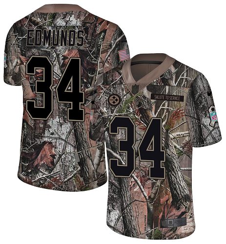 Nike Steelers #34 Terrell Edmunds Camo Men's Stitched NFL Limited Rush Realtree Jersey Nike Steelers #34 Terrell Edmunds Camo Men's Stitched NFL Limited Rush Realtree Jersey