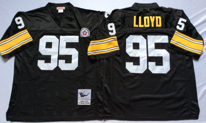 Mitchell And Ness Steelers #95 95 Greg Lloyd Black Throwback Stitched NFL Jersey Mitchell And Ness Steelers #95 95 Greg Lloyd Black Throwback Stitched NFL Jersey