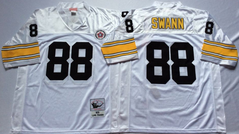 Mitchell And Ness Steelers #88 Lynn Swann white Throwback Stitched NFL Jersey Mitchell And Ness Steelers #88 Lynn Swann white Throwback Stitched NFL Jersey