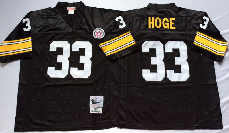 Mitchell And Ness Steelers #33 Merril Hoge Black Throwback Stitched NFL Jersey Mitchell And Ness Steelers #33 Merril Hoge Black Throwback Stitched NFL Jersey