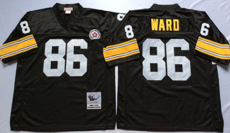 Mitchell And Ness Steelers #86 Hines Ward Black Throwback Stitched NFL Jersey Mitchell And Ness Steelers #86 Hines Ward Black Throwback Stitched NFL Jersey