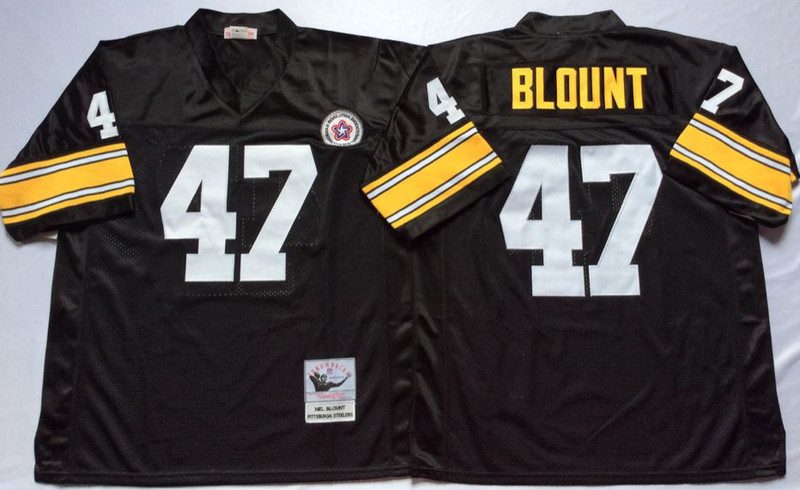 Mitchell And Ness Steelers #47 Mel Blount Black Throwback Stitched NFL Jersey Mitchell And Ness Steelers #47 Mel Blount Black Throwback Stitched NFL Jersey