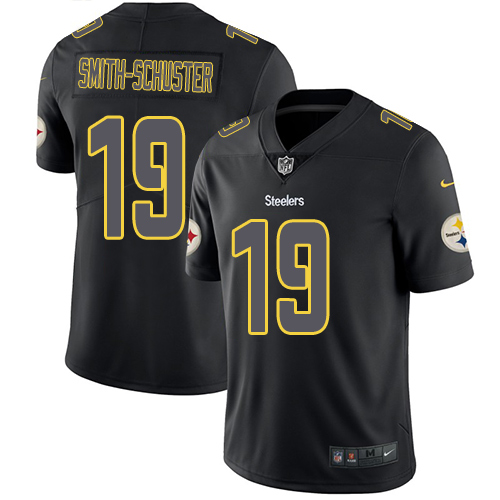 Nike Steelers #19 JuJu Smith-Schuster Black Men's Stitched NFL Limited Rush Impact Jersey Nike Steelers #19 JuJu Smith-Schuster Black Men's Stitched NFL Limited Rush Impact Jersey