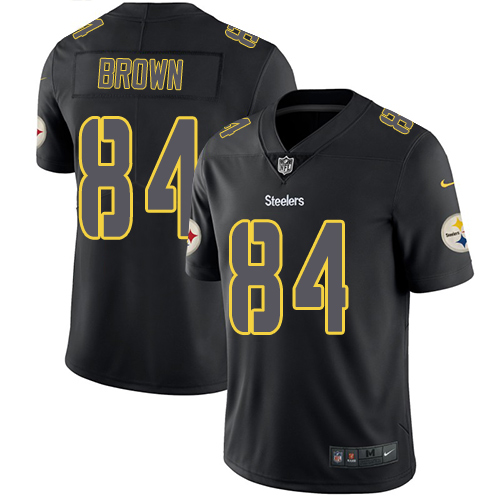 Nike Steelers #84 Antonio Brown Black Men's Stitched NFL Limited Rush Impact Jersey Nike Steelers #84 Antonio Brown Black Men's Stitched NFL Limited Rush Impact Jersey
