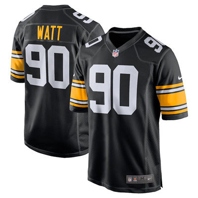 Nike Steelers #90 T.J. Watt Black Game Jersey Nike Steelers #90 T.J. Watt Black Game Jersey