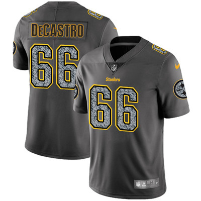 Nike Steelers #66 David DeCastro Gray Static Men's NFL Vapor Untouchable Game Jersey