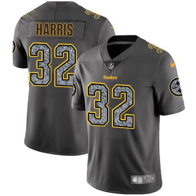 Nike Steelers #32 Franco Harris Gray Static Men's NFL Vapor Untouchable Game Jersey