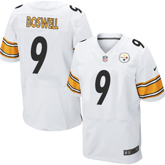 Nike Steelers #9 Chris Boswell White Men's Stitched NFL Elite Jersey Nike Steelers #9 Chris Boswell White Men's Stitched NFL Elite Jersey