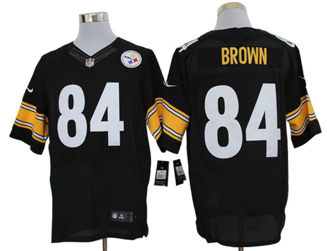 Nike Steelers #84 Antonio Brown Black Stitched Nike Elite NFL Jerseys