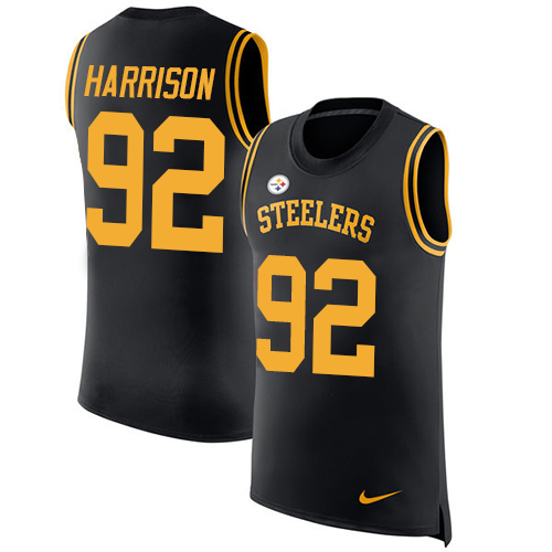 Nike Steelers #92 James Harrison Black Team Color Men's Stitched NFL Limited Rush Tank Top Jersey Nike Steelers #92 James Harrison Black Team Color Men's Stitched NFL Limited Rush Tank Top Jersey