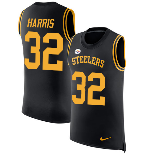 Nike Steelers #32 Franco Harris Black Team Color Men's Stitched NFL Limited Rush Tank Top Jersey Nike Steelers #32 Franco Harris Black Team Color Men's Stitched NFL Limited Rush Tank Top Jersey