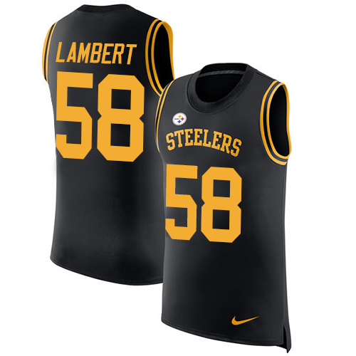 Nike Steelers #58 Jack Lambert Black Team Color Men's Stitched NFL Limited Rush Tank Top Jersey Nike Steelers #58 Jack Lambert Black Team Color Men's Stitched NFL Limited Rush Tank Top Jersey