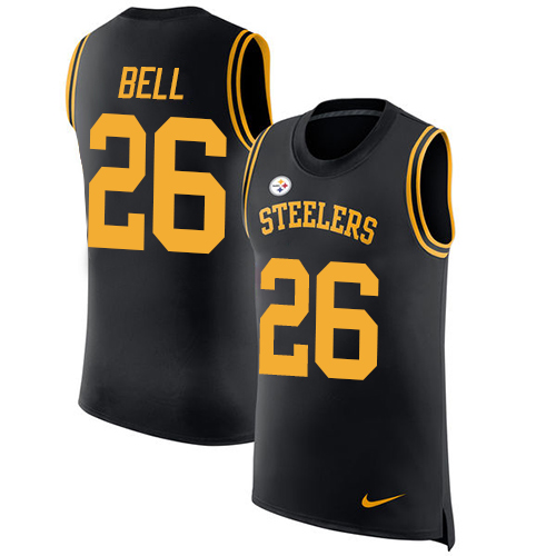 Nike Steelers #26 Le'Veon Bell Black Team Color Men's Stitched NFL Limited Rush Tank Top Jersey Nike Steelers #26 Le'Veon Bell Black Team Color Men's Stitched NFL Limited Rush Tank Top Jersey
