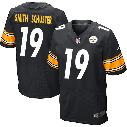 Nike Steelers #19 JuJu Smith-Schuster Black Team Color Men's Stitched NFL Elite Jersey Nike Steelers #19 JuJu Smith-Schuster Black Team Color Men's Stitched NFL Elite Jersey