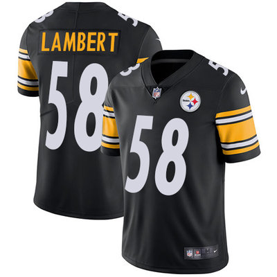 Nike Steelers #58 Jack Lambert Black Team Color Men's Stitched NFL Vapor Untouchable Limited Jersey Nike Steelers #58 Jack Lambert Black Team Color Men's Stitched NFL Vapor Untouchable Limited Jersey