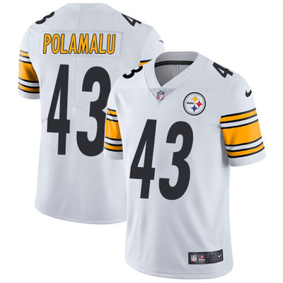 Nike Steelers #43 Troy Polamalu White Men's Stitched NFL Vapor Untouchable Limited Jersey Nike Steelers #43 Troy Polamalu White Men's Stitched NFL Vapor Untouchable Limited Jersey