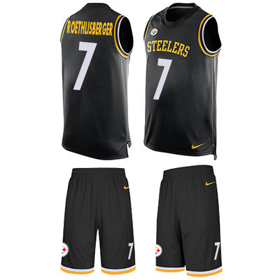 Nike Steelers #7 Ben Roethlisberger Black Team Color Men's Stitched NFL Limited Tank Top Suit Jersey Nike Steelers #7 Ben Roethlisberger Black Team Color Men's Stitched NFL Limited Tank Top Suit Jersey