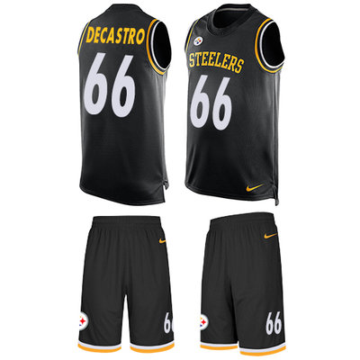 Nike Steelers #66 David DeCastro Black Team Color Men's Stitched NFL Limited Tank Top Suit Jersey Nike Steelers #66 David DeCastro Black Team Color Men's Stitched NFL Limited Tank Top Suit Jersey