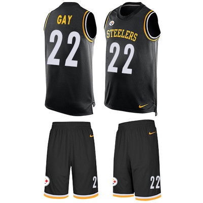 Nike Steelers #22 William Gay Black Team Color Men's Stitched NFL Limited Tank Top Suit Jersey Nike Steelers #22 William Gay Black Team Color Men's Stitched NFL Limited Tank Top Suit Jersey