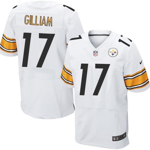 Nike Steelers #17 Joe Gilliam White Men's Stitched NFL Elite Jersey Nike Steelers #17 Joe Gilliam White Men's Stitched NFL Elite Jersey
