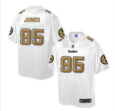 Nike Steelers #95 Jarvis Jones White Men's NFL Pro Line Fashion Game Jersey Nike Steelers #95 Jarvis Jones White Men's NFL Pro Line Fashion Game Jersey